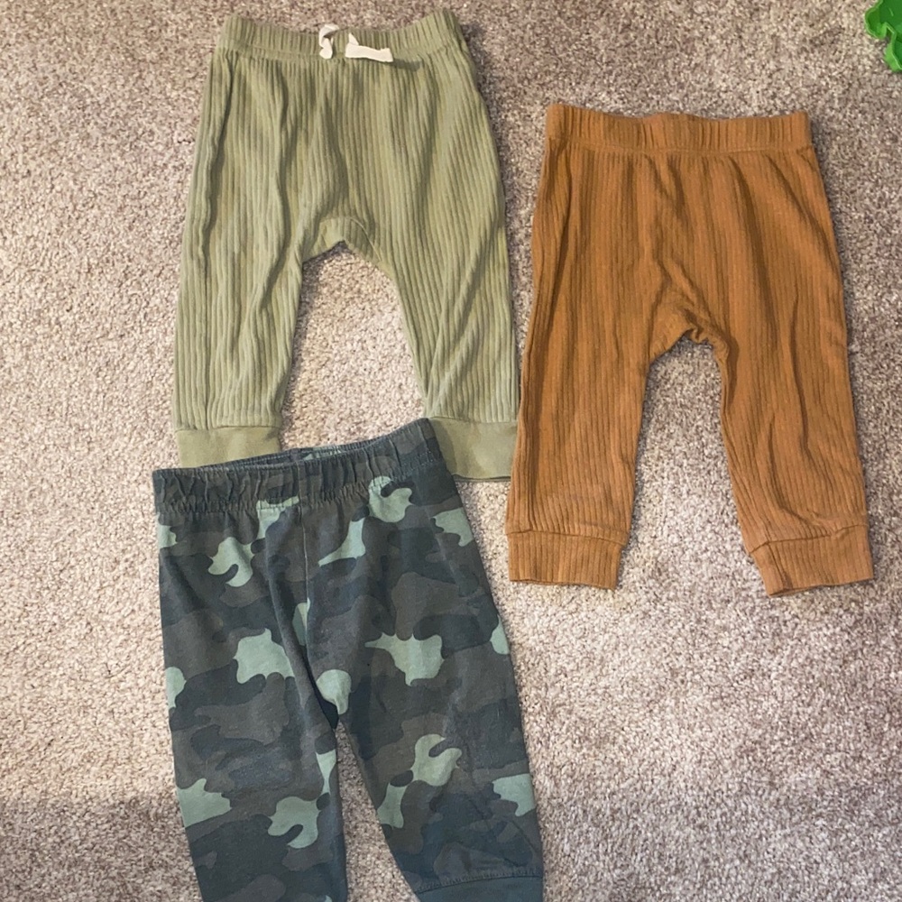 Garanimals Green, Brown, and Camo Joggers Set